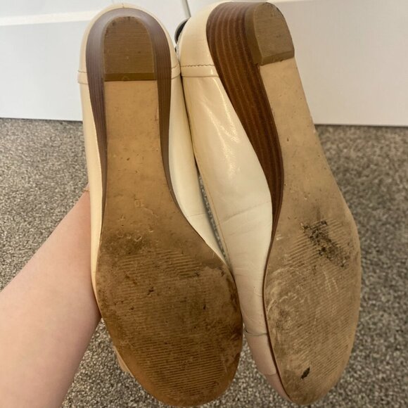 VIANNI COLLECTION White Wedge Heels Office Business Work Shoes Women's Size 10 - Picture 3 of 10